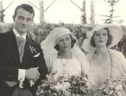 Josephine Wayne and John Wayne on their big day
